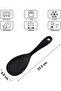 Burcummm 3Pcs Silicone Hard Tip Short Rice Spoon Black & Gray & Red - 3