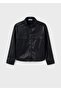 Girl's leather jacket black - 2