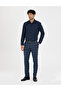 Navy Blue Slim Fit Long Sleeve Shirt 50277784 -Vr033 - 4