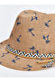 Trendlucky Boys' Straw Fedora Hat with Printed Difference - 3