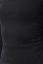 Siyah Kare Yaka Büzgü/Drape Detaylı Fitted/Vücuda Oturan Örme Bluz TWOAW25BZ00194 - 3