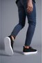 Kb-112 Black Knitwear Lace-up Casual Men's Shoes - 3
