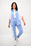 Women's Plus Size Shirt Collar Zipper Tracksuit Set 8141-25
