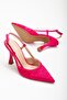 Open Back Satin Special Design Stiletto