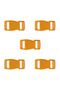 Plastic Clips 30 mm - 5 Pieces Orange-Paracord Clip, Bag, Jewelry, Leash, Bracelet Clip