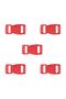 Plastic Clips 30 mm - 5 Pieces Red-Paracord Clip, Bag, Jewelry, Leash, Bracelet Clip