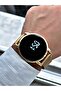 Led digital woven mesh magnetic strap men's wrist watch - 5
