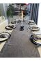 Pearl Velvet Textured Long Runner Smoked Gray (Napkins Not Included) - 5