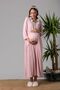Cotton Comfortable Cut Maternity Nightgown with Breastfeeding Feature Effortt - Pink