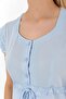 Cotton Maternity and Postpartum Pajama Set with Breastfeeding Feature – Elastic Waistband – Blue - 6