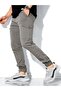 Lycra gray cargo pants with elastic waist and legs