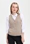 Women's V-Neck Seamless Vest Mink - 6