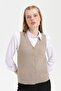 Women's V-Neck Seamless Vest Mink - 4