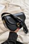 Women's Mini Black Vintage Strap Shoulder Bag - 2