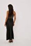 Black Satin Midi Skirt - 2