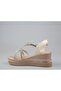 24y429-1 Beige Women's Sandals - 2