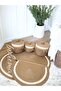 Wicker Jute Basket Organizer with Lid