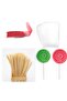 Christmas Cookie Lollipop Cake Cakepops Making Kit 201 Pieces Bag Red Ribbon Lollipop Stick