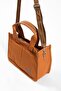 Canvas Fabric Three Compartment Large Shoulder Bag