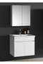 65 Cm Parlak Beyaz Mdf Alt Ve Üst Modül Banyo Dolabı