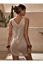 Women's Sleeveless knitted Knitwear Mini Beach Dress - 2