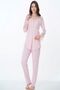 Cotton Maternity and Postpartum Pajama Set with Breastfeeding Feature – Elastic Waistband Effortt - Pink - 3