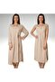 Maternity Nightgown with Beige Dressing Gown