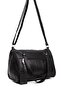 Women's Black Genuine Leather Luxury Crossbody Messenger Bag with Handle and Shoulder Strap, Multi-Compartment - 4