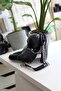 Women's Black Teddy Bear Mascot Detailed Thick Chain Strap Phone Bag - 2