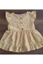 Boys' clothing, girls' dress, short-sleeved, yellow Checked. - 3