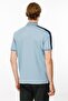 Men's Polo Collar T-Shirt with Shoulder Stripes Blue - 6