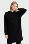 Women's Hooded Sweat Dress Black - 3