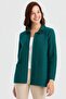 Women's Polo Collar with Lace Embroidered Wool Cardigan K.Ö.başı - 4