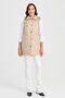 Women's Hooded Quilted Vest Beige