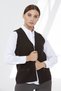 Women's Steel Knit Pocket Zippered Plain Knitwear Vest Dark Brown - 8