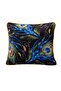 Luxury Velvet 43x43 Cm Throw Pillow Case Decorative Soft Living Room Sofa with Avant-Garde Piping Black - 3
