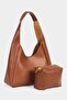 Baguette Women's Shoulder Bag with Makeup Bag