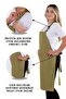 Simple Set of 3 Kitchen Apron Set with Adjustment Hanger and Pocket (2 GLOVES) Chef Waiter Cafe Cook Barista - 3