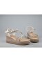 24y429-1 Beige Women's Sandals - 4