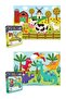2-Piece Children's Puzzle - 24 Pieces Farm Animals and 24 Pieces Cute Dinosaurs - 2