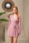 25111 Women's Long Sleeve Short Dressing Gown - 4