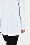 Serka - White Women's Crew Neck Long Sleeve Oversize Basic - 6