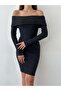 Camisole Madonna Neck Long Sleeve Mini Dress - 2