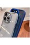 Apple iPhone 15 Plus Case Premium Quality Metal Lens Frame Transparent Back Panel Chromed Case - 4