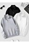 New Seasonal Winter Half-Zipper 3-Piece Sweatshirt Set
