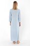 Effortt Blue Maternity and Postpartum Nightgown Set with Robe - 7