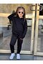 Girl's Bottom Top Set Long Sleeve Hooded Sweat and Pant Double Set - 6