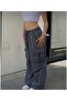 Y2k Extreme Loose Fit Cargo Pocket Waist Leg Elastic Bggy Pants - 4