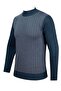 Men's Half Turtleneck Knitwear Petrol Sweater Patterned Steel Knit Classic Fit - 5007B - 3