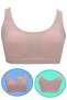 6-Pack Dondeza Young Girls Padded Flat Wide Strap Training Bra Half Tank Top Bustier - 4